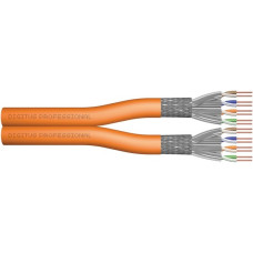 Digitus Professional Cat7 S/FTP Verlegekabel duplex, Dca(orange, 500 Meter Trommel)
