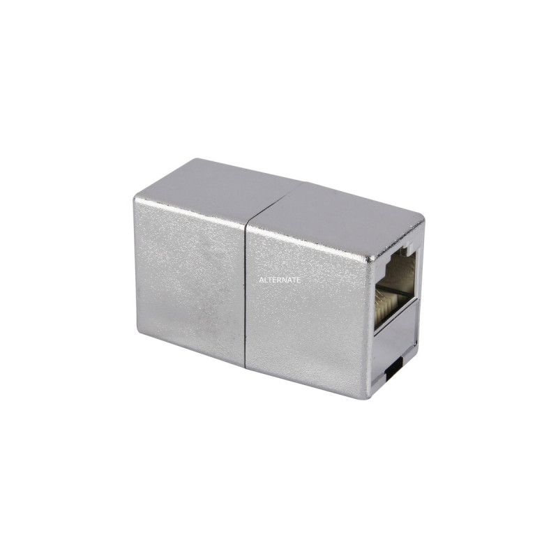 Digitus RJ-45 Modularkupplung(silber, 2x RJ-45 Buchse, doppelt geschirmt, Bulk)