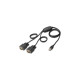 2x Seriell RS232 Stecker(schwarz, 1,5 Meter)