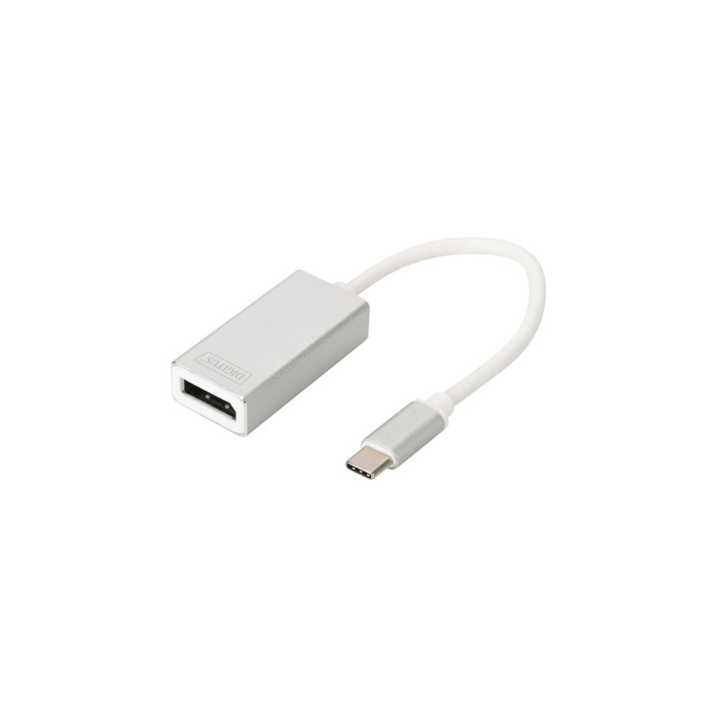 DisplayPort 4K Buchse(weiß/silber, 20cm)