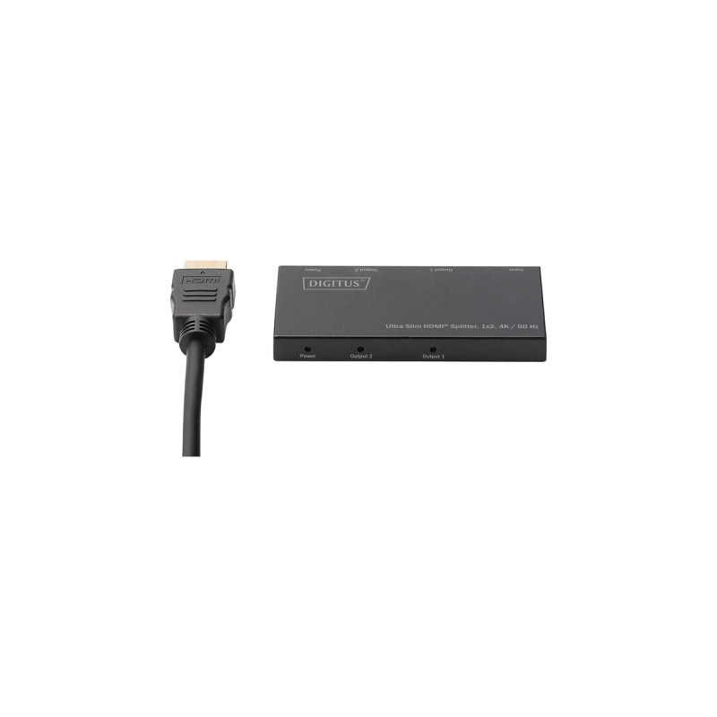 Digitus Ultra Slim HDMI Splitter, 1x2, 4K / 60 Hz(schwarz)