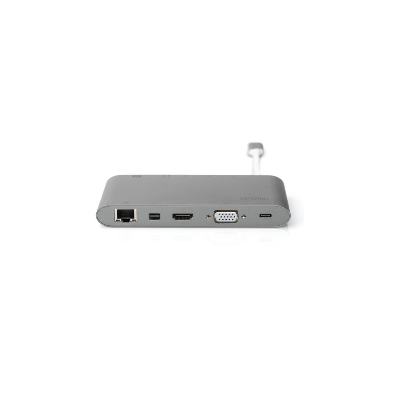 Digitus Universal Docking Station, Dockingstation(grau, USB-C, HDMI, Power Delivery)
