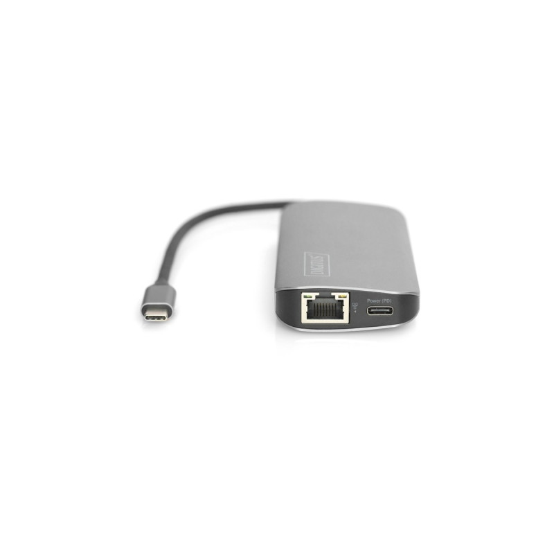 Digitus Universal Docking Station, Dockingstation(silber, USB-C, HDMI)