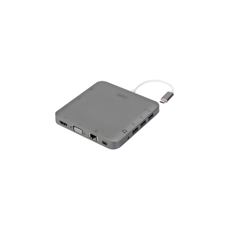 Digitus Universal Docking Station, Dockingstation(grau, USB-C, HDMI, Power Delivery)