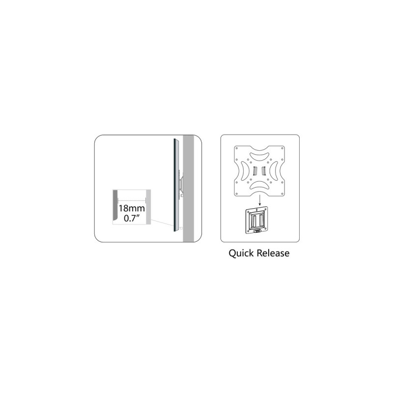 Digitus Universal TV/Monitor Wandhalterung(schwarz)