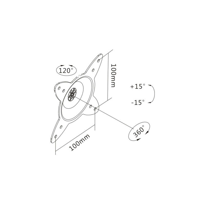 Digitus Universelle Wandhalterung mit Schwenkfunktion(schwarz)