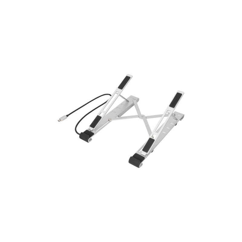 Digitus Variabler Laptopständer(weiß, USB-A, USB-C)