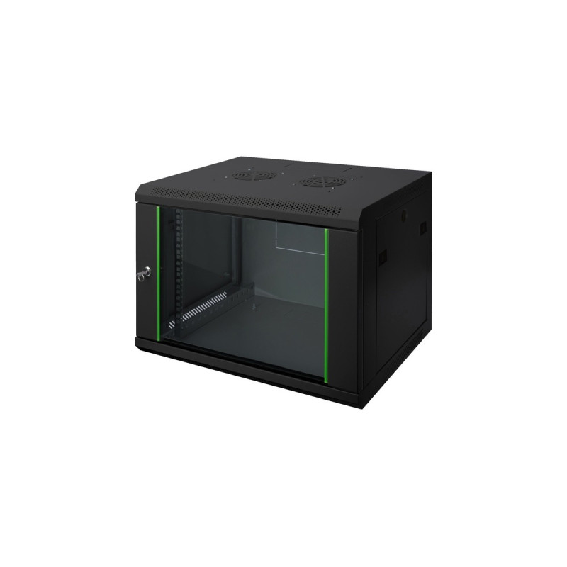 Digitus Wandgehäuse Dynamic Basic Serie - 600x450 mm (BxT), IT-Schrank(schwarz, 12 Höheneinheiten)