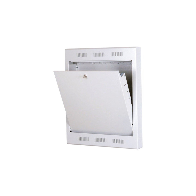 Digitus Wandgehäuse zur bündigen Montage (Flush Mount), IT-Schrank(hellgrau, 2 Höheneinheiten)