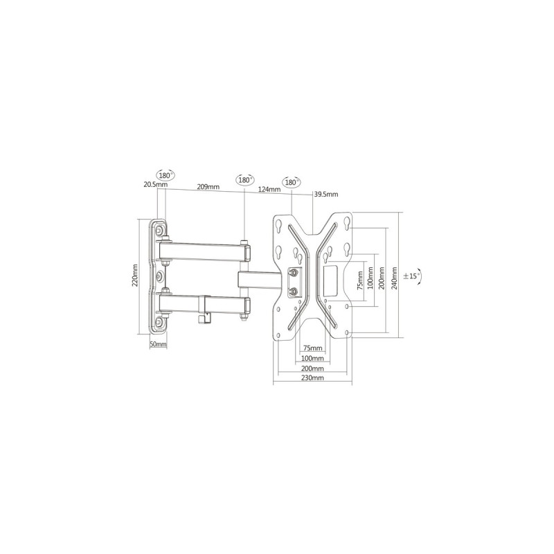 Digitus Wandhalterung(schwarz)