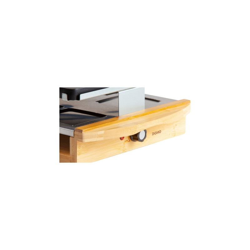 Domo Bamboo D09246G, Raclette(holz/schwarz)