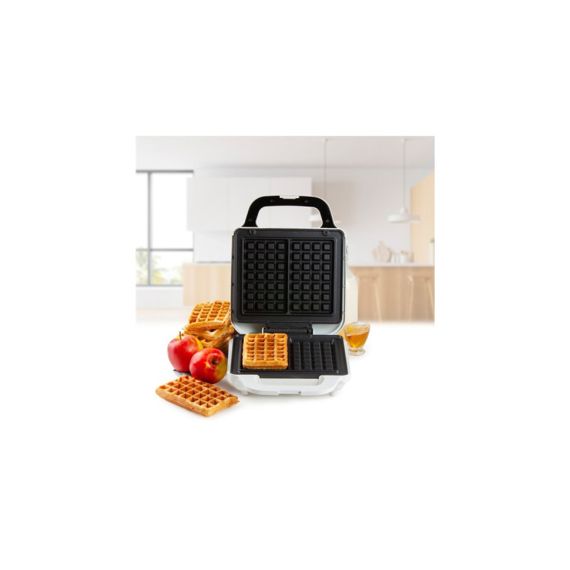 Domo Tasty Waffle XL, Waffeleisen(weiß/edelstahl, 900 Watt)
