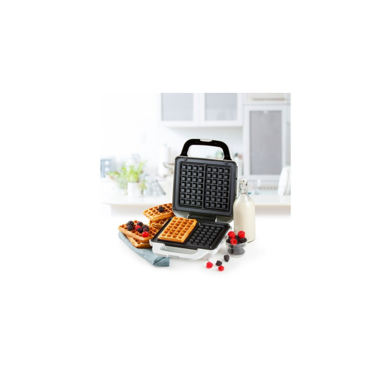 Domo Tasty Waffle XL, Waffeleisen(weiß/edelstahl, 900 Watt)