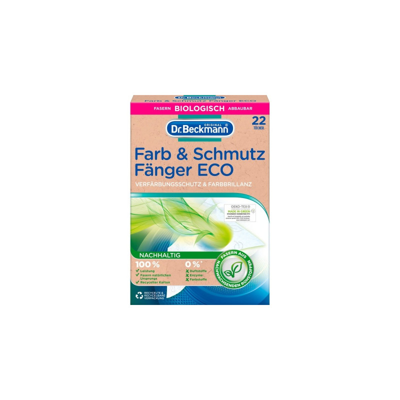 Dr.Beckmann Farb- und Schmutzfänger ECO, 22 Tücher, Waschmittel