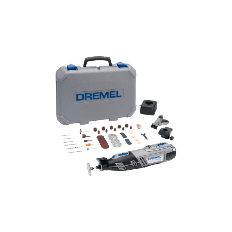 Dremel Akku-Multifunktions-Werkzeug 8220-2/45, 12Volt(schwarz/grau, Li-Ion-Akku 2Ah, 45-teiliges Zubehör, Koffer)