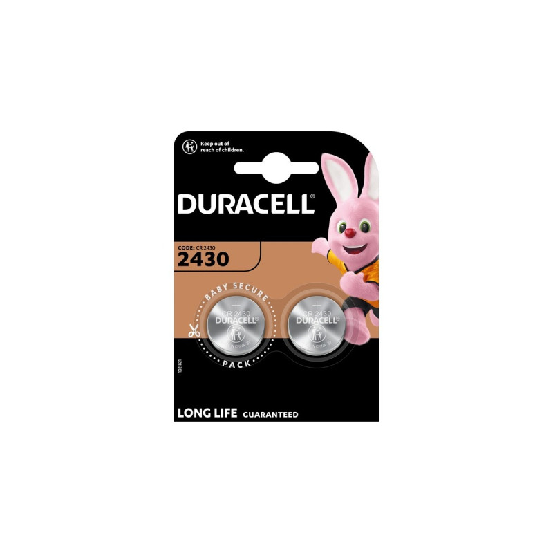 Duracell CR 2430 Lithium-Knopfzelle 3V, Batterie(2 Stück)
