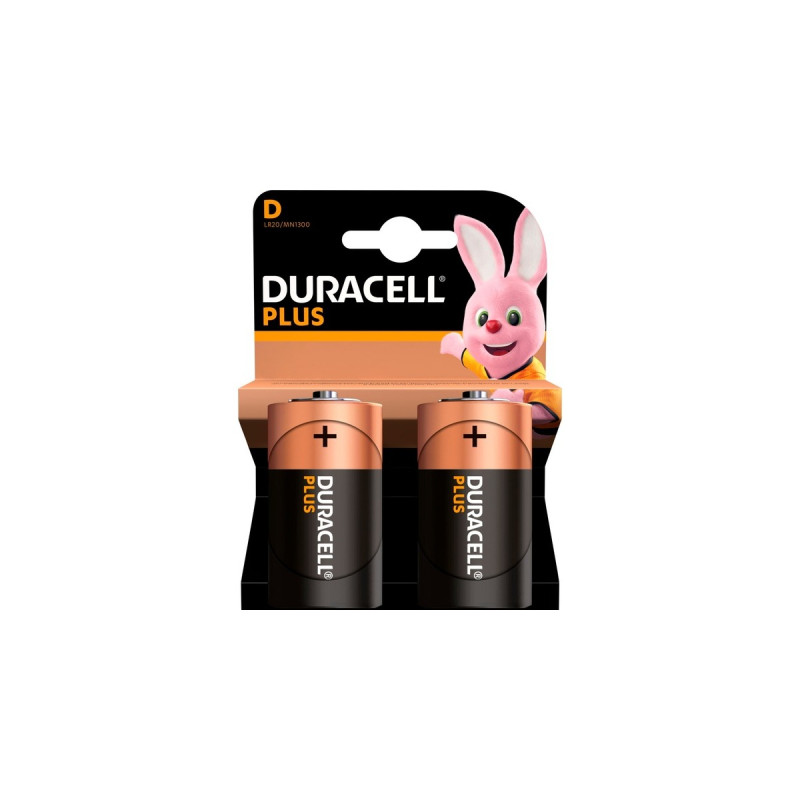 Duracell Plus D, Batterie(2 Stück, D)