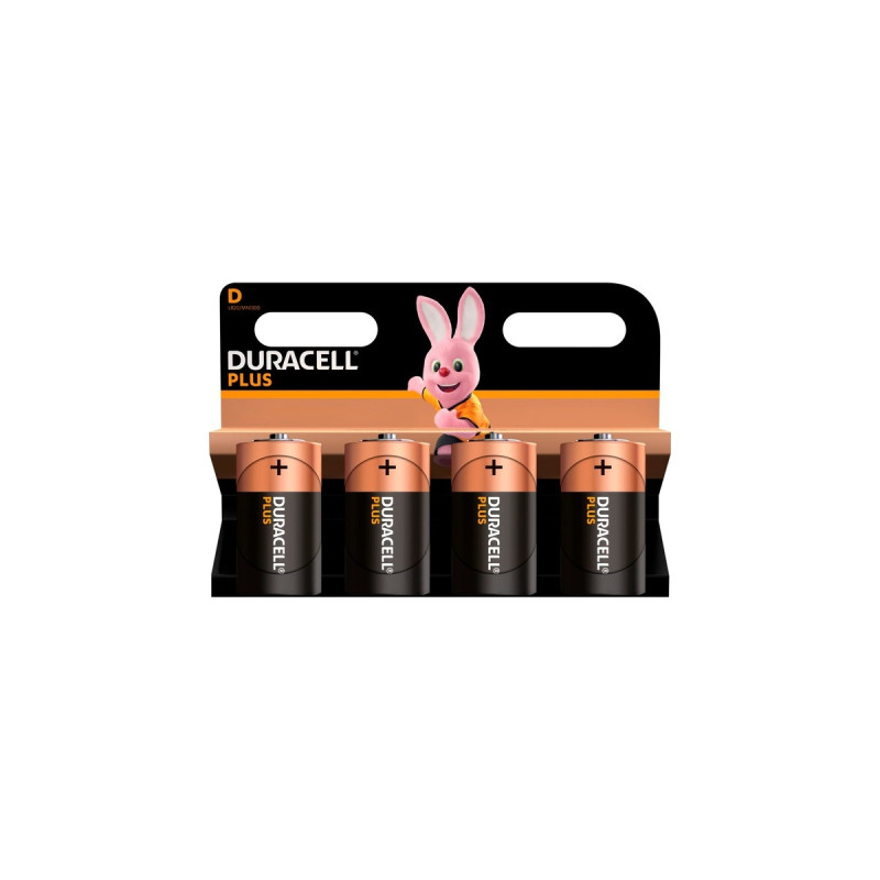 Duracell Plus D, Batterie(4 Stück, D)