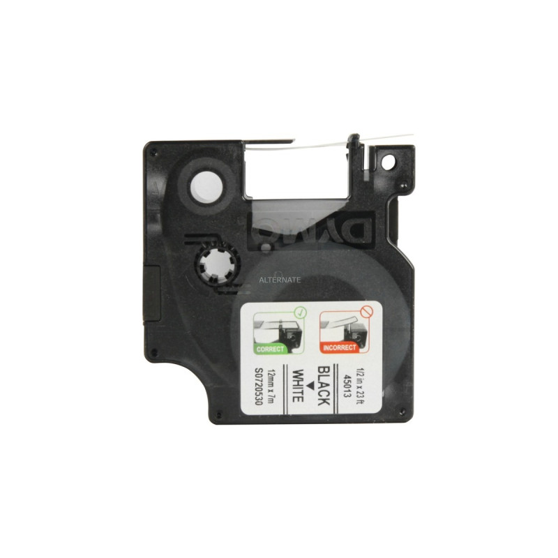 Dymo D1 ORIGINAL Schriftband VORTEILSPACK schwarz auf weiß, 12mm x 7m(10 Stück,2093097)