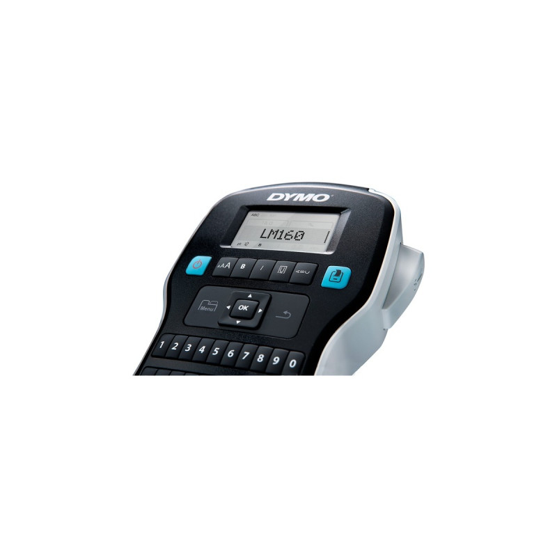 Dymo LabelManager 160, Beschriftungsgerät(schwarz/silber, mit QWERTZ-Tastatur, S0946360)