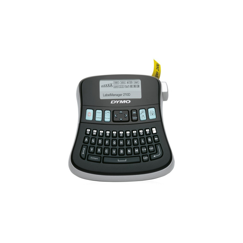 Dymo LabelManager 210D+, Beschriftungsgerät(schwarz/silber, mit QWERTZ-Tastatur, S0784470)