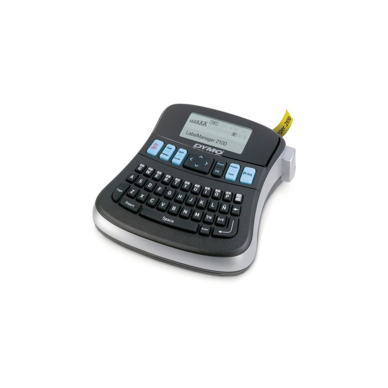 Dymo LabelManager 210D+, Beschriftungsgerät(schwarz/silber, mit QWERTZ-Tastatur, S0784470)