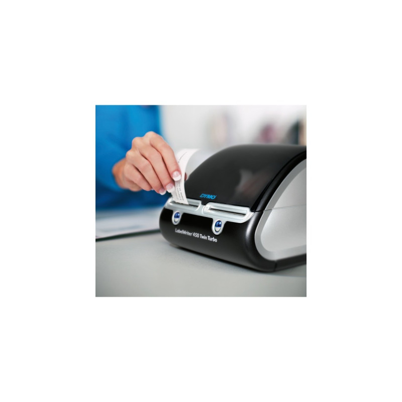 Dymo LabelWriter 450 Twin Turbo, Etikettendrucker(schwarz/silber, mit zwei Druckwerken, S0838870)