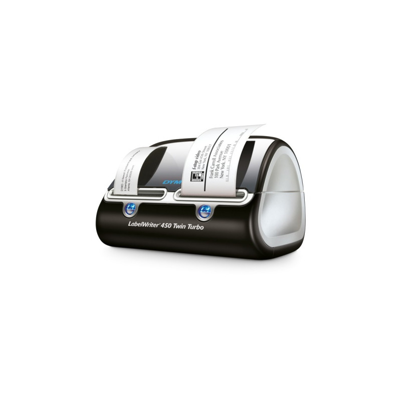 Dymo LabelWriter 450 Twin Turbo, Etikettendrucker(schwarz/silber, mit zwei Druckwerken, S0838870)
