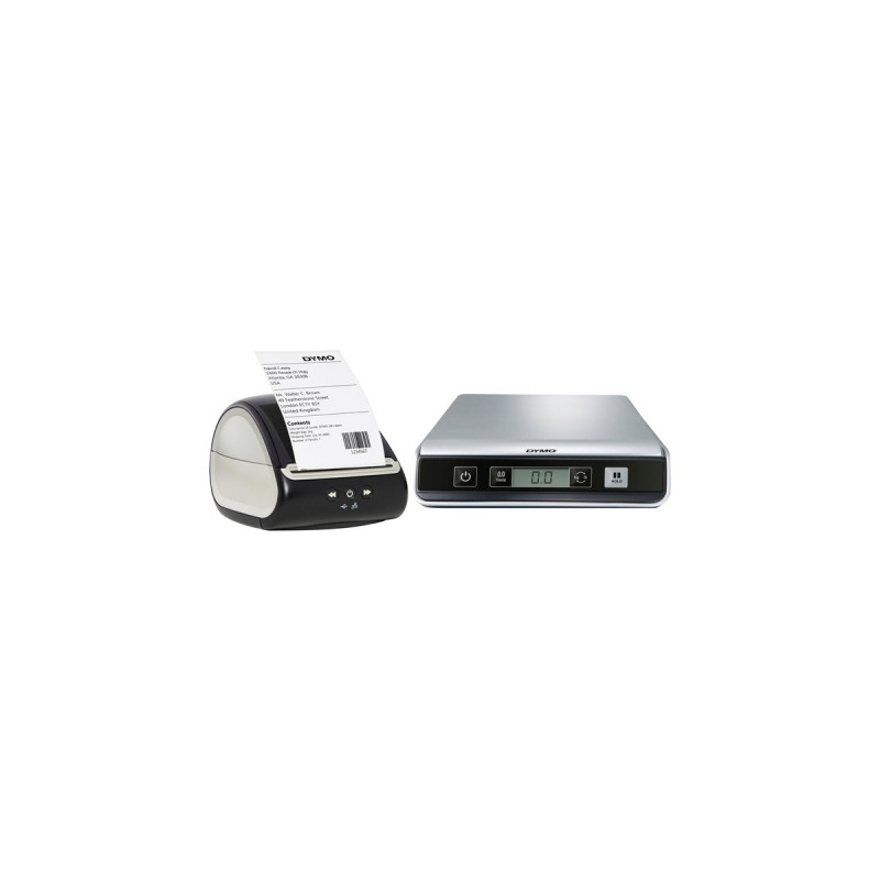Dymo LabelWriter 5XL + M10 USB-Briefwaage, Set(schwarz/grau, USB, LAN, 2112725)