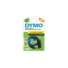 Dymo LetraTag ORIGINALKunststoff Schriftband schwarz auf gelb(Für alle LS0721620)