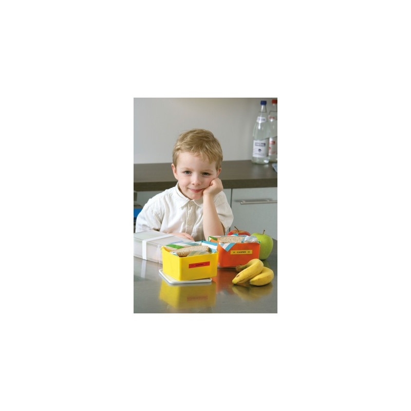 Dymo LetraTag ORIGINAL Kunststoff Schriftband schwarz auf rot(S0721630)