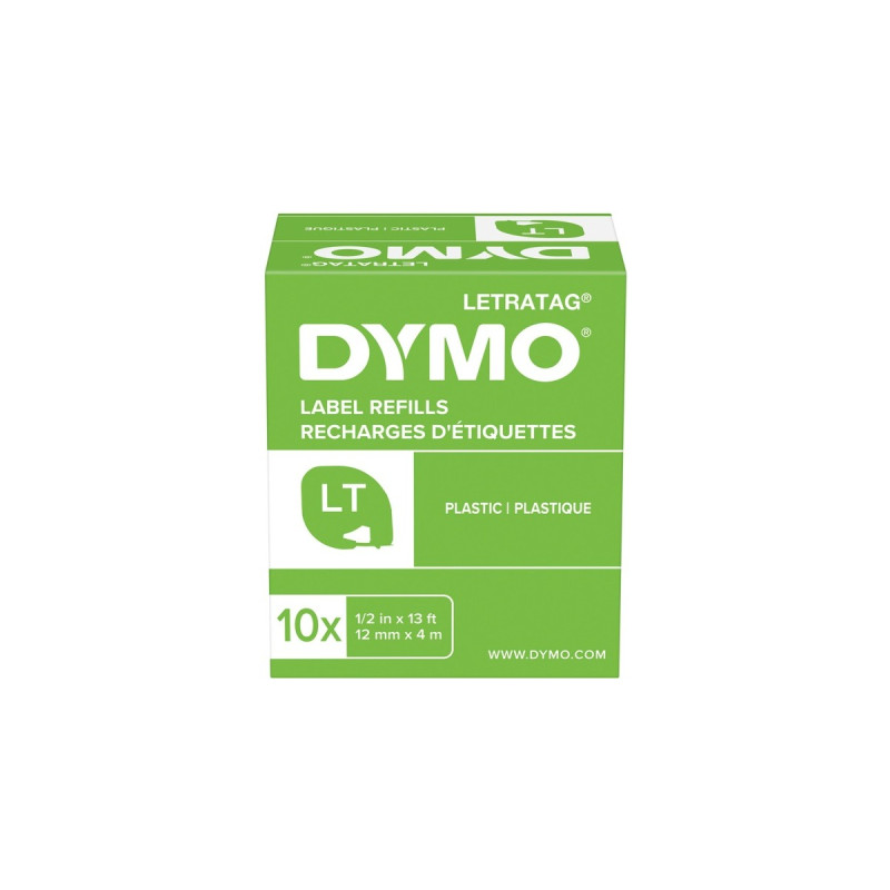 Dymo LetraTag ORIGINAL Kunststoff Schriftband schwarz auf weiß(S0721660)