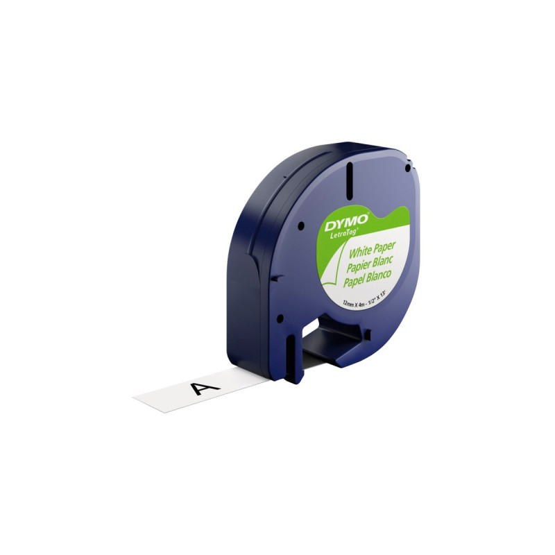 Dymo LetraTag® ORIGINAL Papier Schriftband schwarz auf weiß(S0721510)