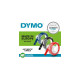 Dymo ORIGINAL Vinyl selbstklebende Prägebänder, Schriftband(3er Blister, weißer Druck auf farbigem Untergrund, S0847750)