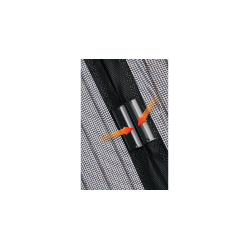 EASYmaxx Moskitonetz Magic Klick (Tür), 90 x 210cm(schwarz/transparent, mit Magnetverschluss)