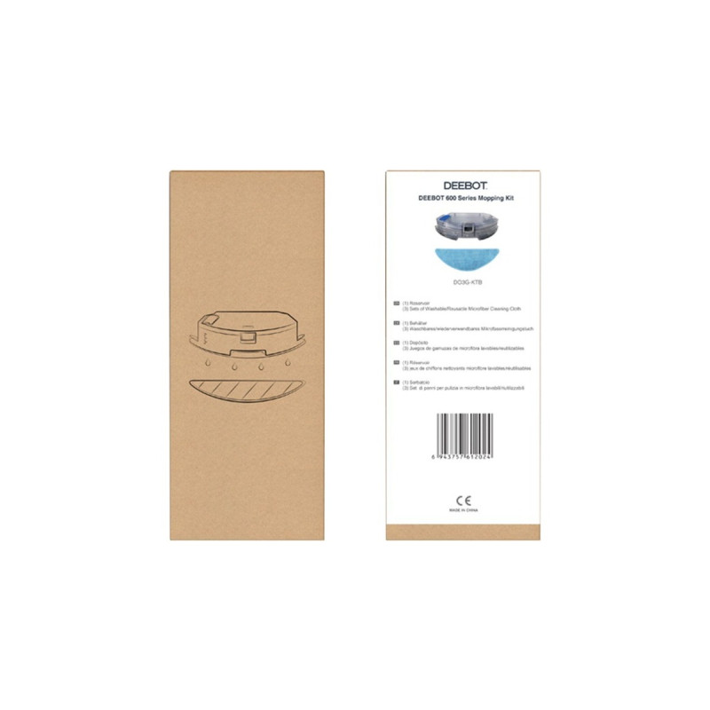 ECOVACS Wisch-Set DO3G-KTB, Wischbezug(4-teilig, für DEEBOT 600/ 601/ 605)