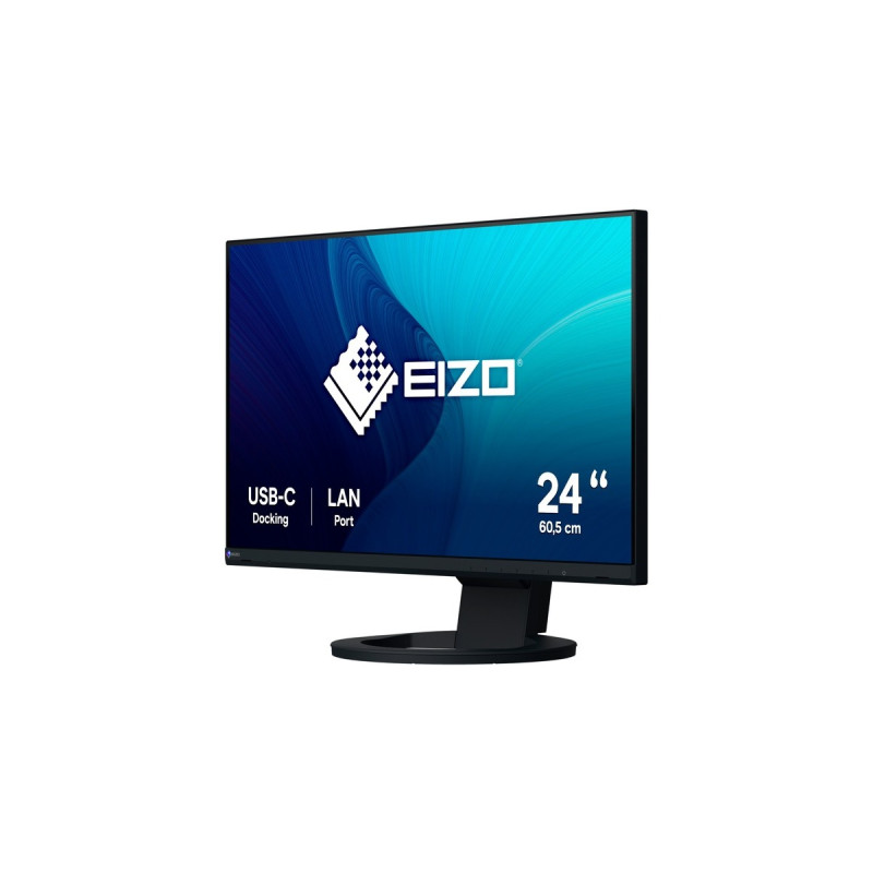 EIZO FlexScan EV2490-BK, LED-Monitor(61 cm (24 Zoll), schwarz, FullHD, 60 Hz, USB-C, IPS)
