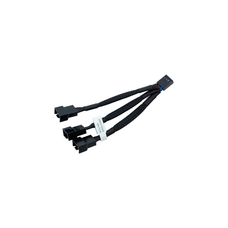 EKWB 3fach-Splitterkabel für 4 Pin PWM Lüfter, 10cm, Y-Kabel(schwarz)