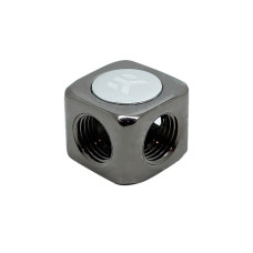 EKWB EK-AF T-Splitter 3F G1/4 - Black Nickel, Verteiler(schwarz/silber)