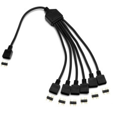 EKWB EK-D-RGB 6-Way Splitter Cable, Y-Kabel(schwarz, 300mm +/- 5mm)