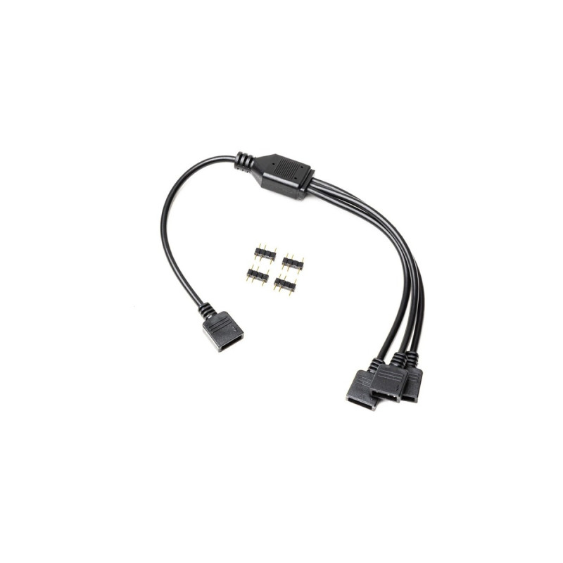 EKWB EK-Loop D-RGB 3-Way Splitter Cable, Y-Kabel(schwarz, 300mm +/- 5mm)