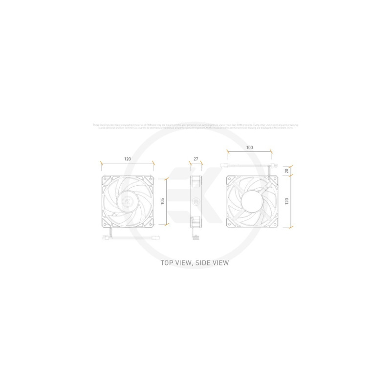 EKWB EK-Loop Fan FPT 120 D-RGB - White, Gehäuselüfter(weiß)