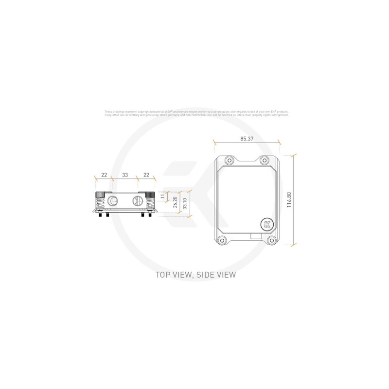 EKWB EK-Pro CPU WB sTR Rack - Nickel + Acetal, CPU-Kühler