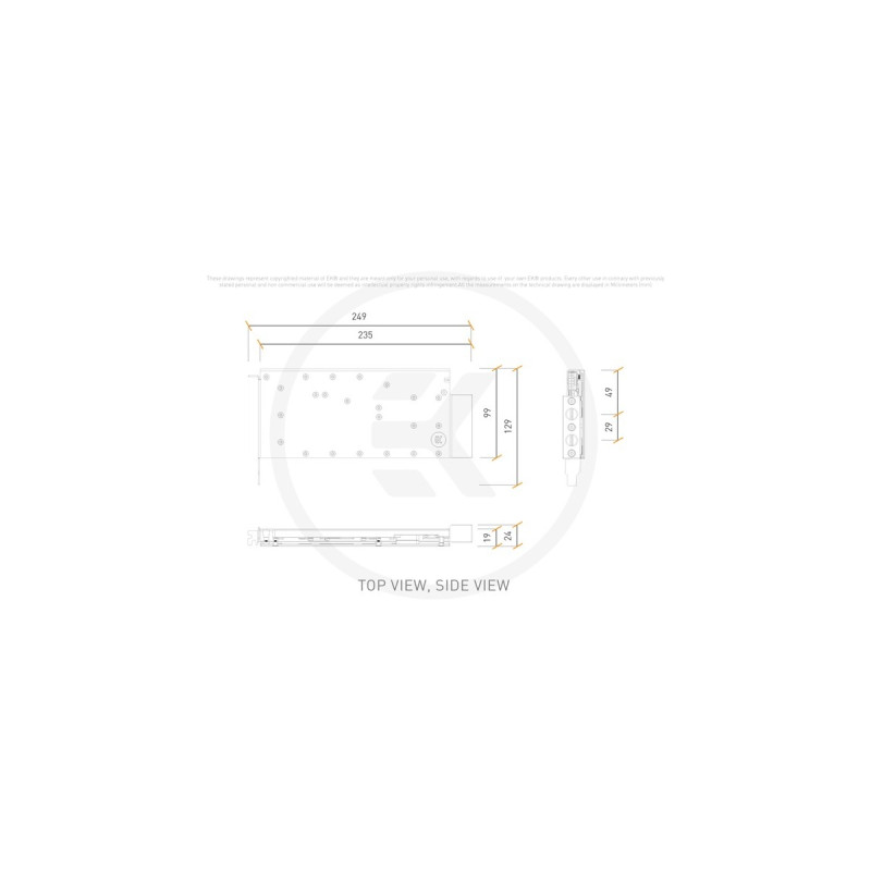 EKWB EK-Pro GPU WB RTX 6000 Ada - Nickel + Inox Rack, Wasserkühlung
