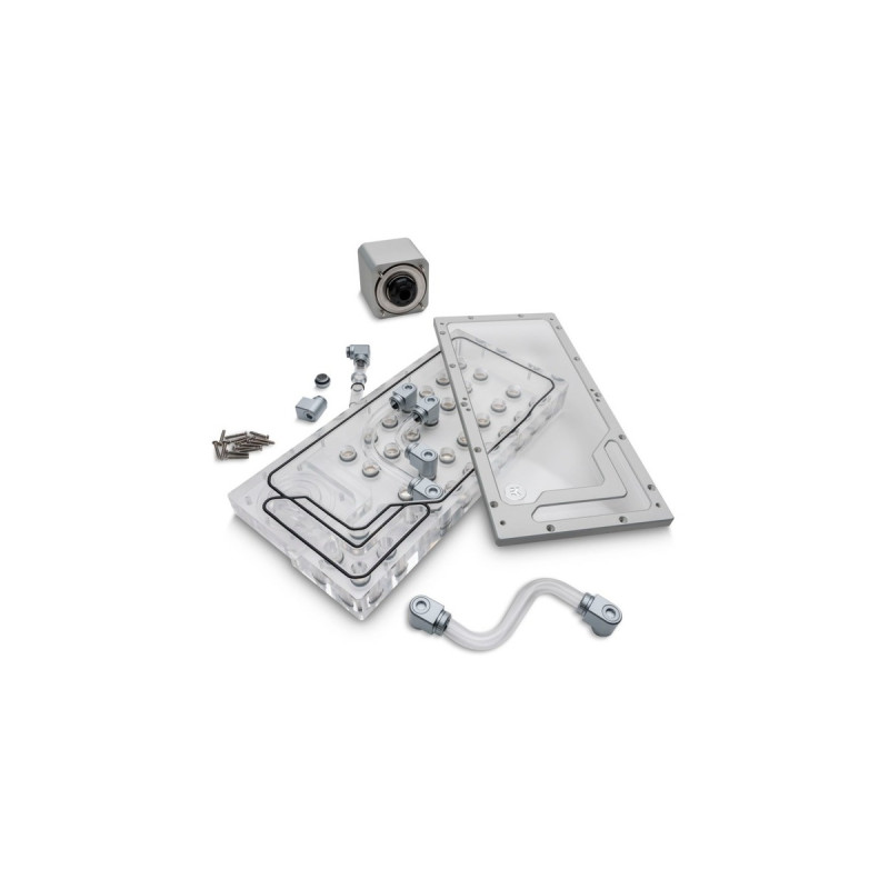 EKWB EK-QuantumX Loophole Distroplate D5 PWM - Silver(transparent/silber)