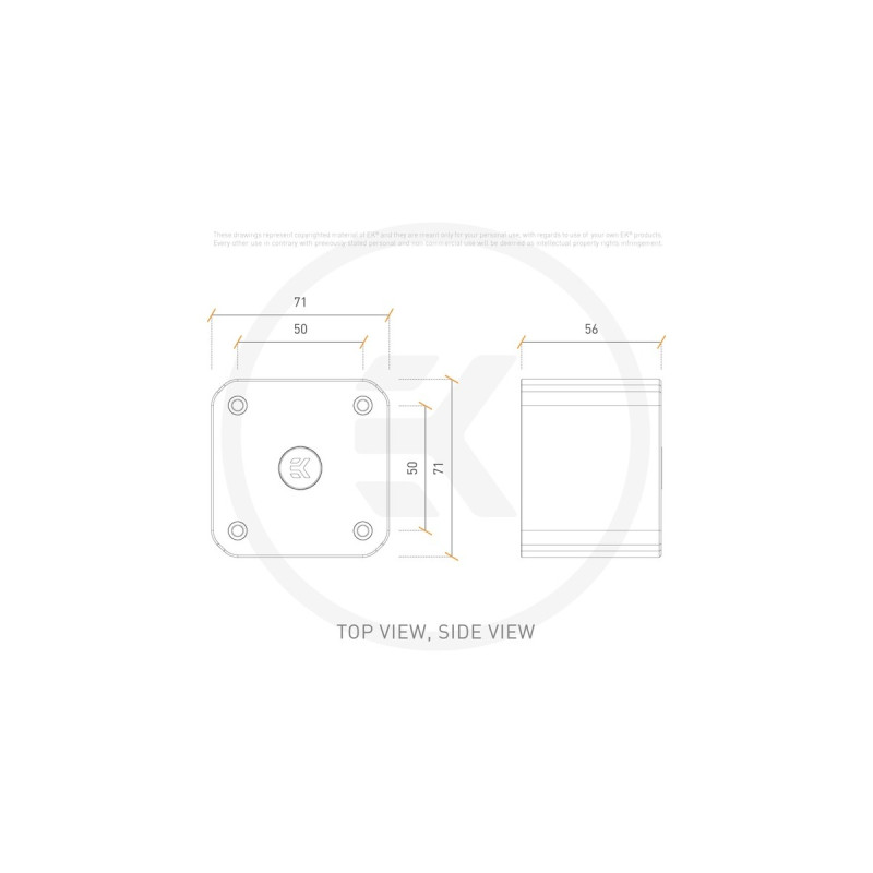 EKWB EK-Quantum Convection D5 - Gold, Abdeckung(gold, für D5-Pumpen)