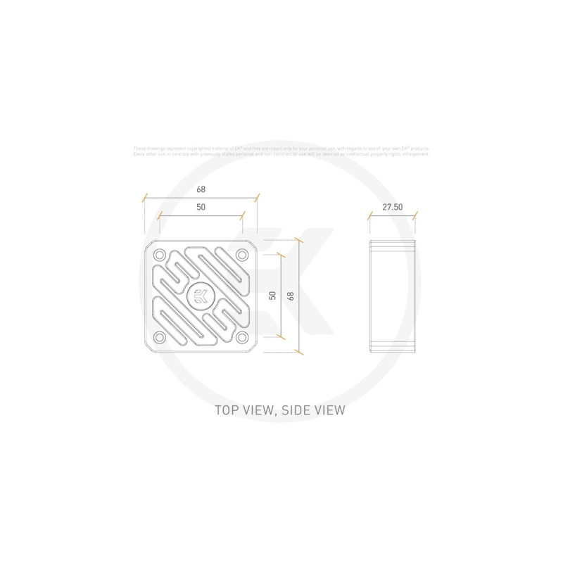 EKWB EK-Quantum Convection DDC - Gold, Kühlkörper(gold, für DDC-Pumpen)