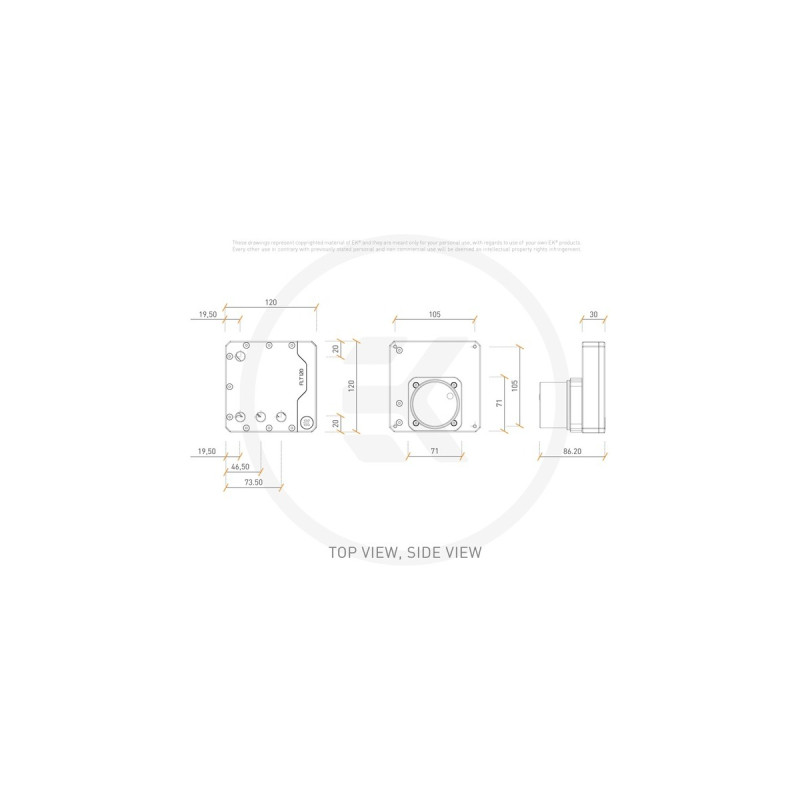 EKWB EK-Quantum Kinetic FLT 120 D5 PWM D-RGB- Acryl, Pumpe(schwarz, Reservoir/Pumpen Combo)