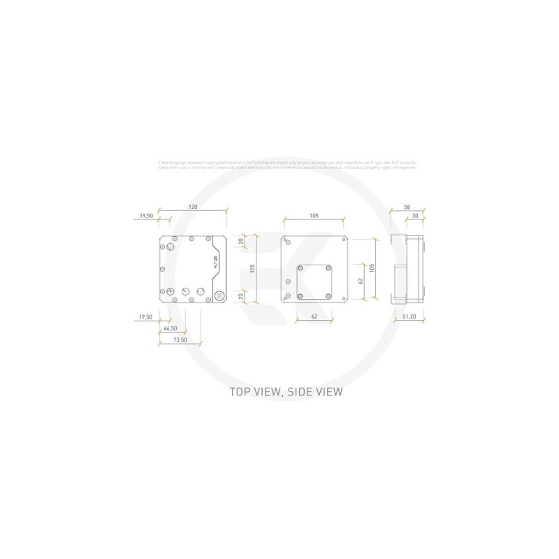 EKWB EK-Quantum Kinetic FLT 120 DDC PWM D-RGB - Acryl, Pumpe(transparent/schwarz, Reservoir/Pumpen Combo)