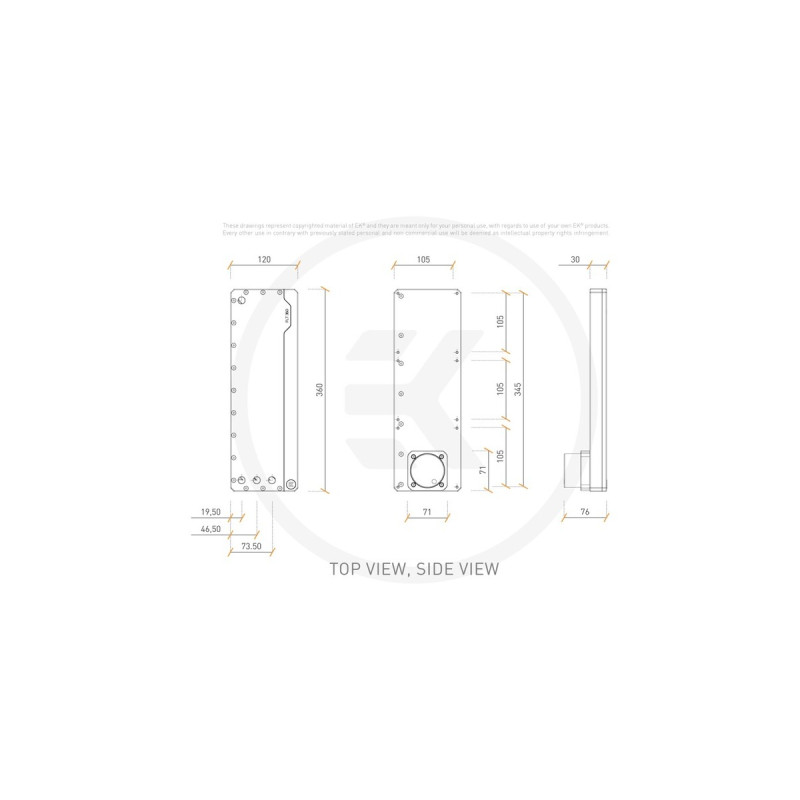 EKWB EK-Quantum Kinetic FLT 360 D5 PWM D-RGB - Acryl, Pumpe(schwarz, Reservoir/Pumpen Combo)